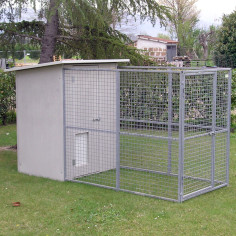 Chenil pour chien modèle Modular 125x200 cm avec toit 2