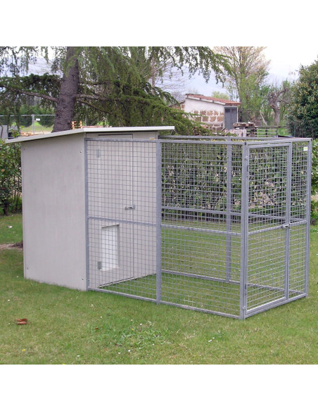 Chenil pour chien modèle Modular 125x200 cm sans toit