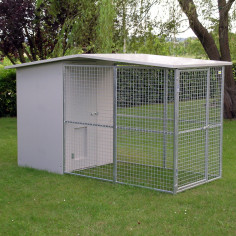 Chenil pour chien modèle Modular 125x200 cm avec toit