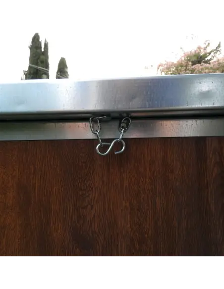 Niche extérieure isolée pour petits chiens effet bois