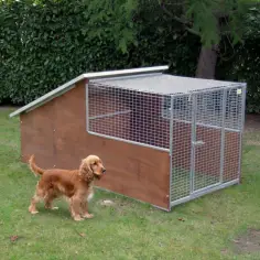 Chenil extérieur pour chien en métal galvanisé – Modèle Cocker