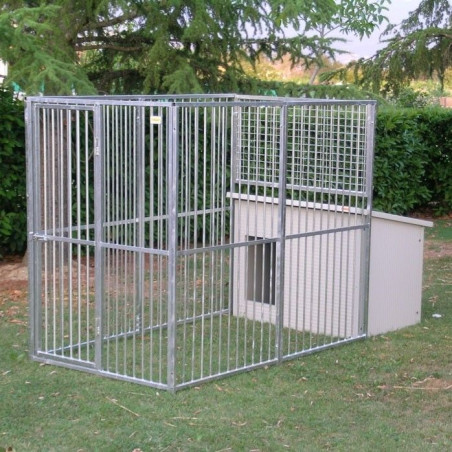 Chenil mod. Eco + Niche pour chien Doberman, toit isolé | Ferranti