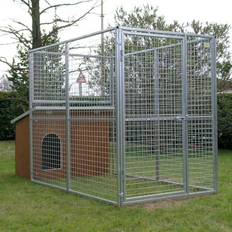 Chenil mod. Eco + Niche pour chien Collie, personnalisable | Ferranti