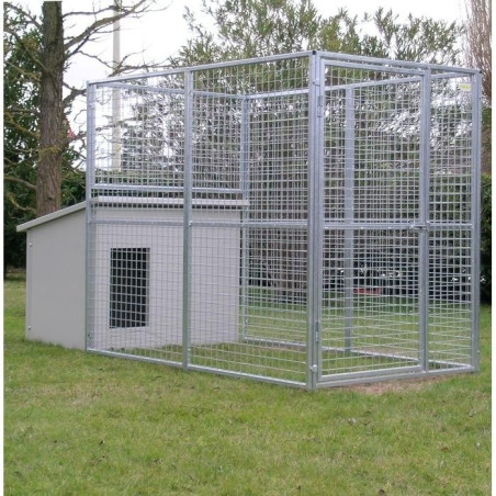 Chenil mod. Eco + Niche pour chien Doberman, toit isolé | Ferranti