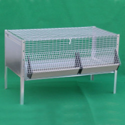 Cage pour Poussin en Treillis Galvanisé avec Accessoires