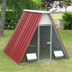 Poulailler pour 12 ou 20 Poules mod. à Terre avec Accessoires