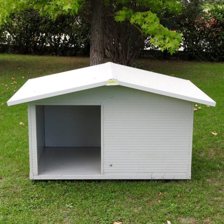Niche isolée pour chien extérieur avec véranda et toit | Ferranti