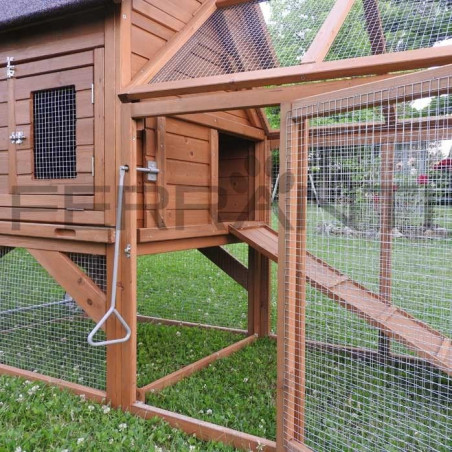 Poulailler Mobile sur Roues en Bois pour 4 Poules | Ferranti