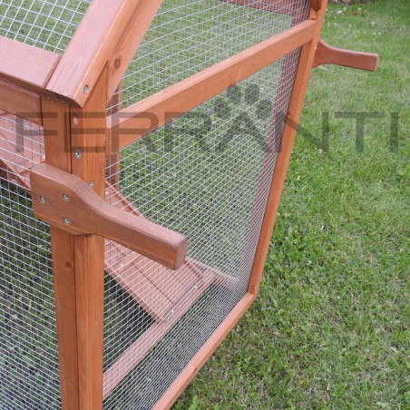 Poulailler Mobile sur Roues en Bois pour 4 Poules | Ferranti