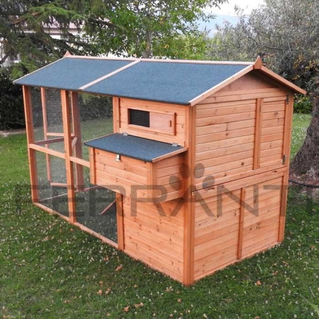 Poulailler en Bois pour 10 Poules avec Nid Triple et Accessoires | Ferranti