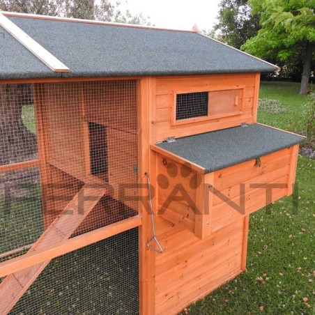 Poulailler en Bois pour 10 Poules avec Nid Triple et Accessoires | Ferranti