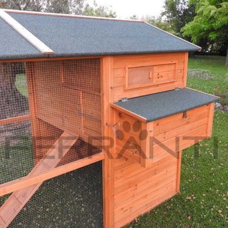 Poulailler en Bois pour 10 Poules avec Nid Triple et Accessoires | Ferranti