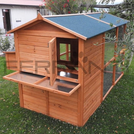 Poulailler en Bois pour 10 Poules avec Nid Triple et Accessoires | Ferranti