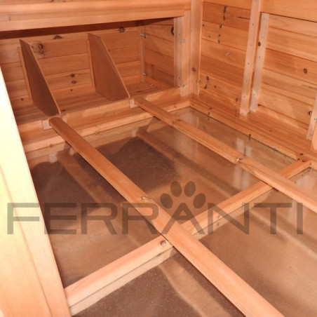 Poulailler en Bois pour 10 Poules avec Nid Triple et Accessoires | Ferranti