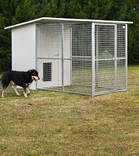 Chenil extérieur pour chien - Boxes en Kit de Détente & d'Attente avec  panneaux - JCEurope